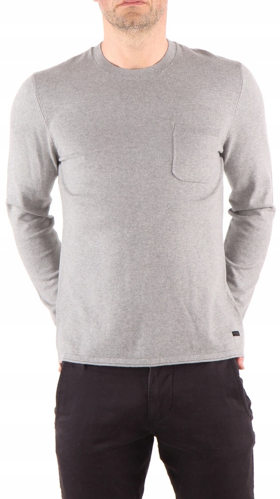 Lee crew knit L84NAH37 SZARY MĘSKI SWETER L