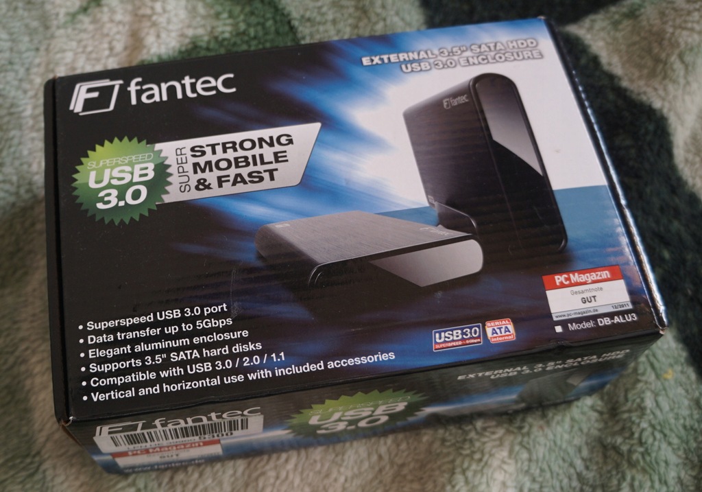 Kieszeń Fantec DB-ALU3 USB 3.0, 3.5"