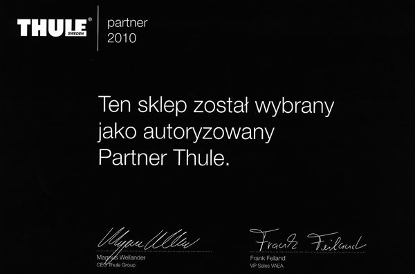 Wkładka Zamek + Kluczyk Thule o dowolnym numerze