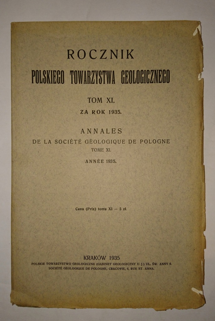 [GEOLOGIA] TATRY WOŁYŃ POLESIE TYNIEC SUCHA 1935