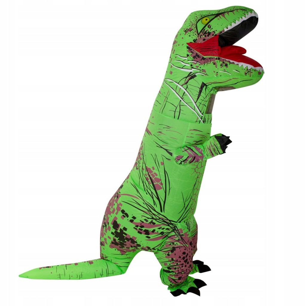 Kostium strój dmuchany dinozaur T-REX Gigant zielo
