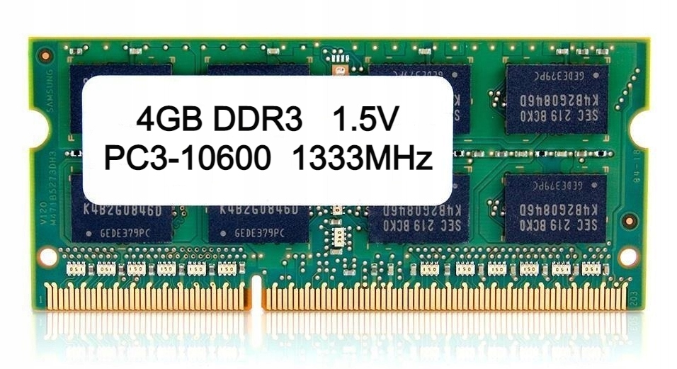 Samsung 4GB DDR3 SODIMM PC3-10600 1333MHz 1.5V do laptopa