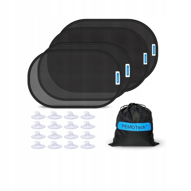 PEMOTech Osłona przeciwsłoneczna do samochodu 4 sztuki