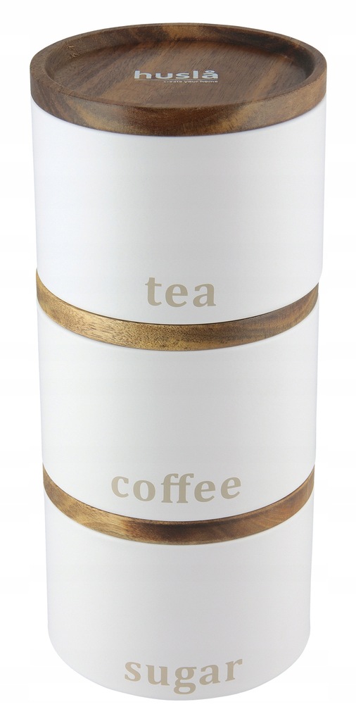 HUSLA ZESTAW POJEMNIKÓW DO PRZECHOWYWANIA BIAŁY