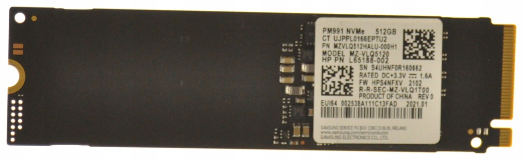 Dysk SSD NVMe 512GB Samsung MZVLQ512HALU-000H1