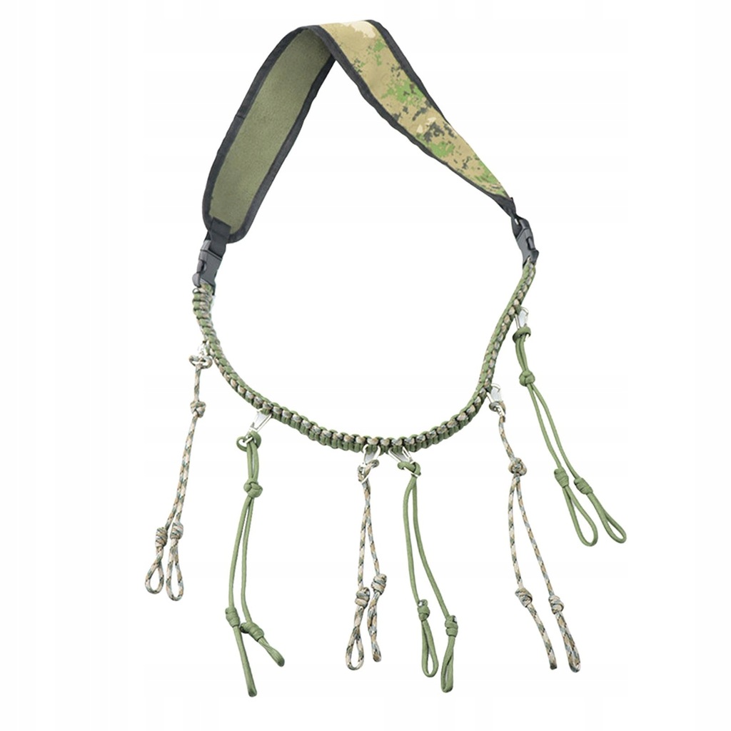Hunting Duck Carrier Wide Padded Necklace Green