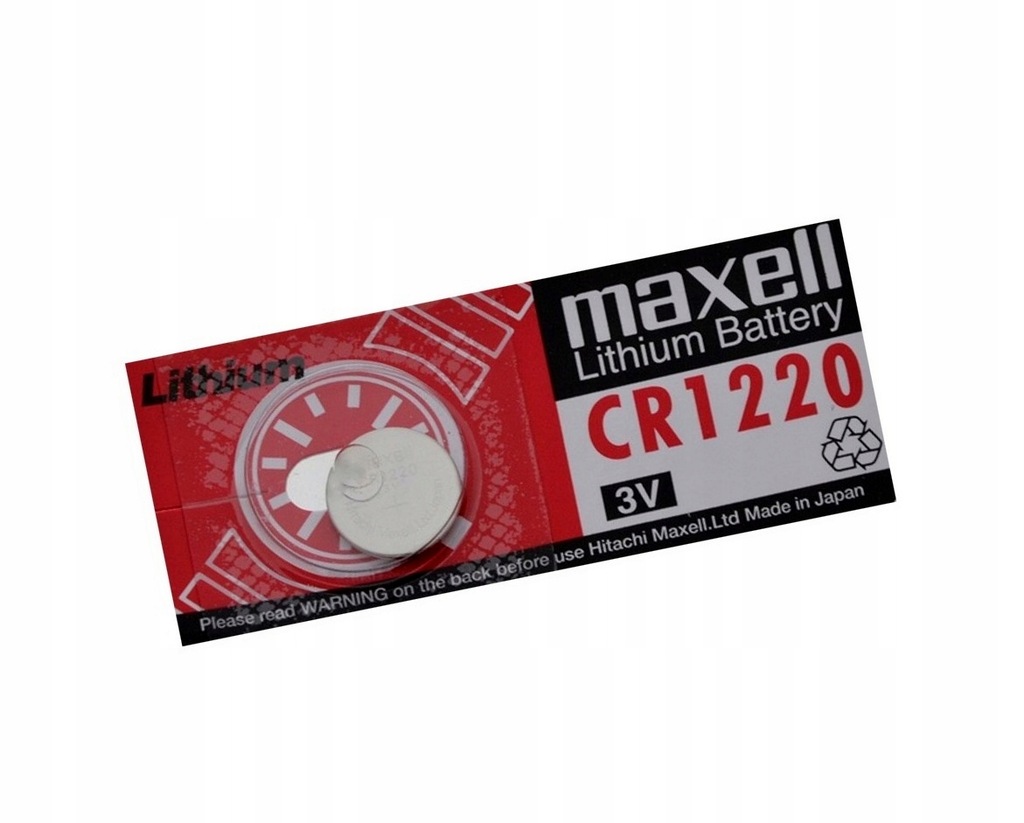 BATERIA KLUCZYKA PILOTA MAXELL LITOWA 3V CR1220