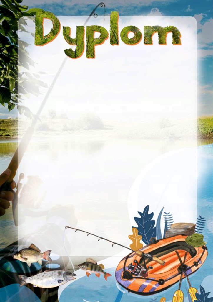 Dyplom 250g A4 WĘDKARSTWO wędkarz zawody 10szt