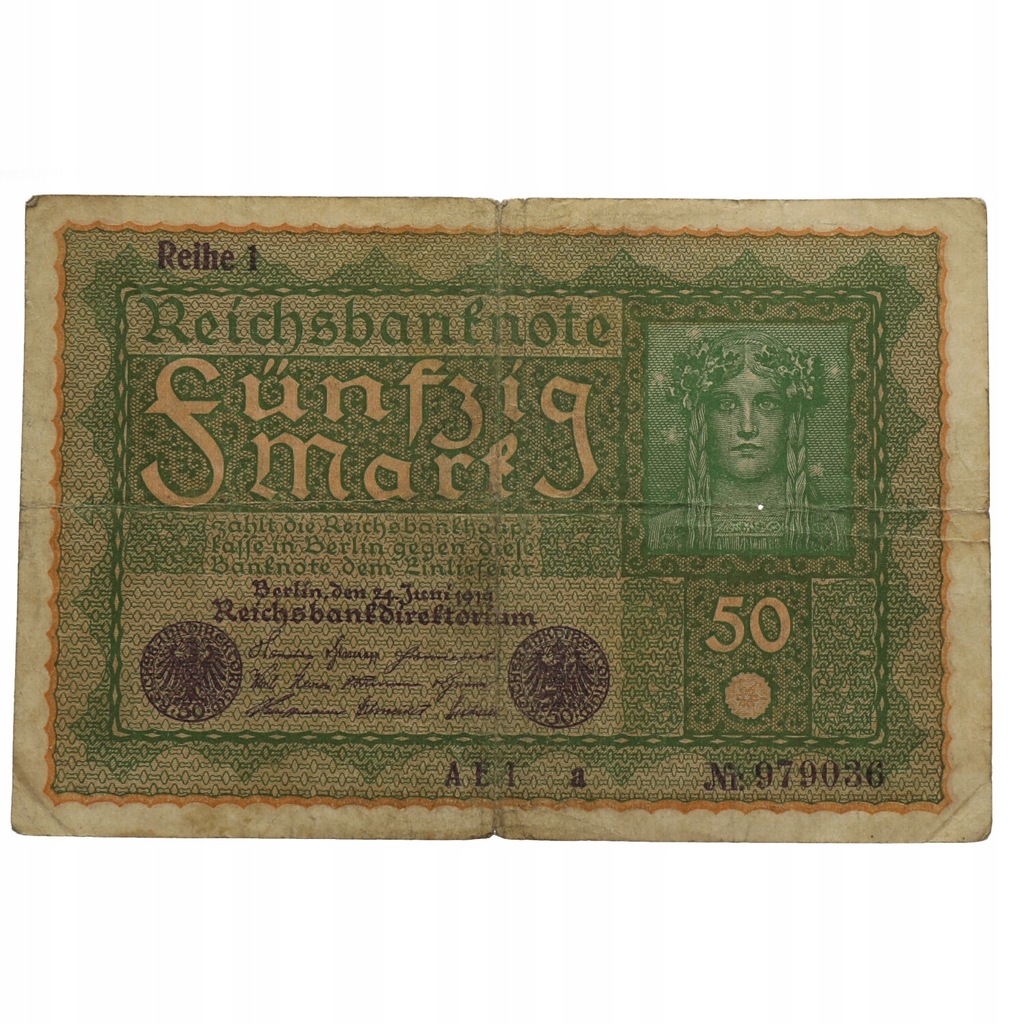 Niemcy - 50 marek Reichsbanknote - 1919 r AE