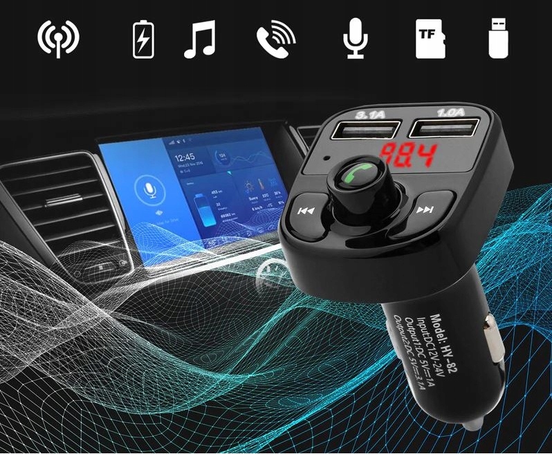 Купить FM-передатчик Bluetooth MP3 SD, зарядное устройство 2xUSB: отзывы, фото, характеристики в интерне-магазине Aredi.ru