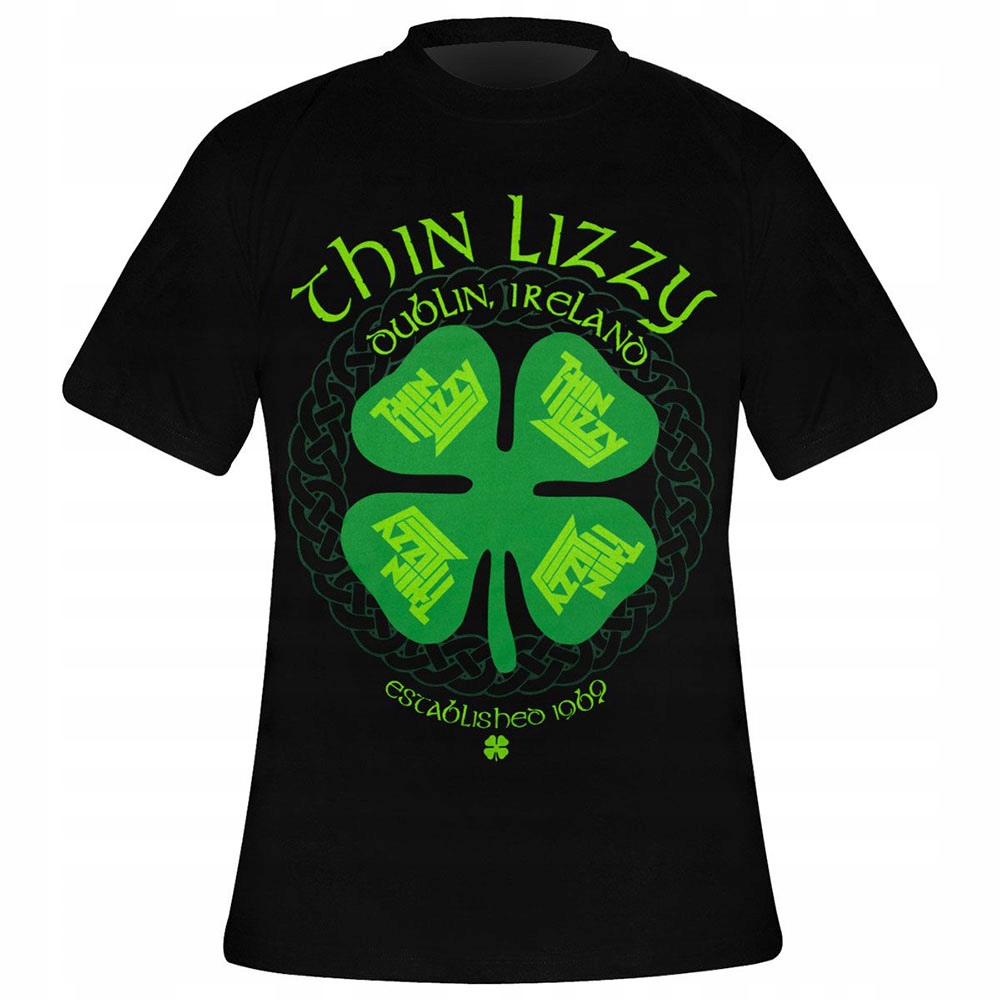 Maglietta Da Uomo Thin Lizzy - Four Leaf Clover - PLASTIC HEAD - PH7132 - Foto 2