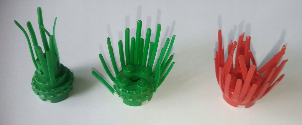 LEGO 6064 czerwony Krzak +2zielone uszkodzone opis