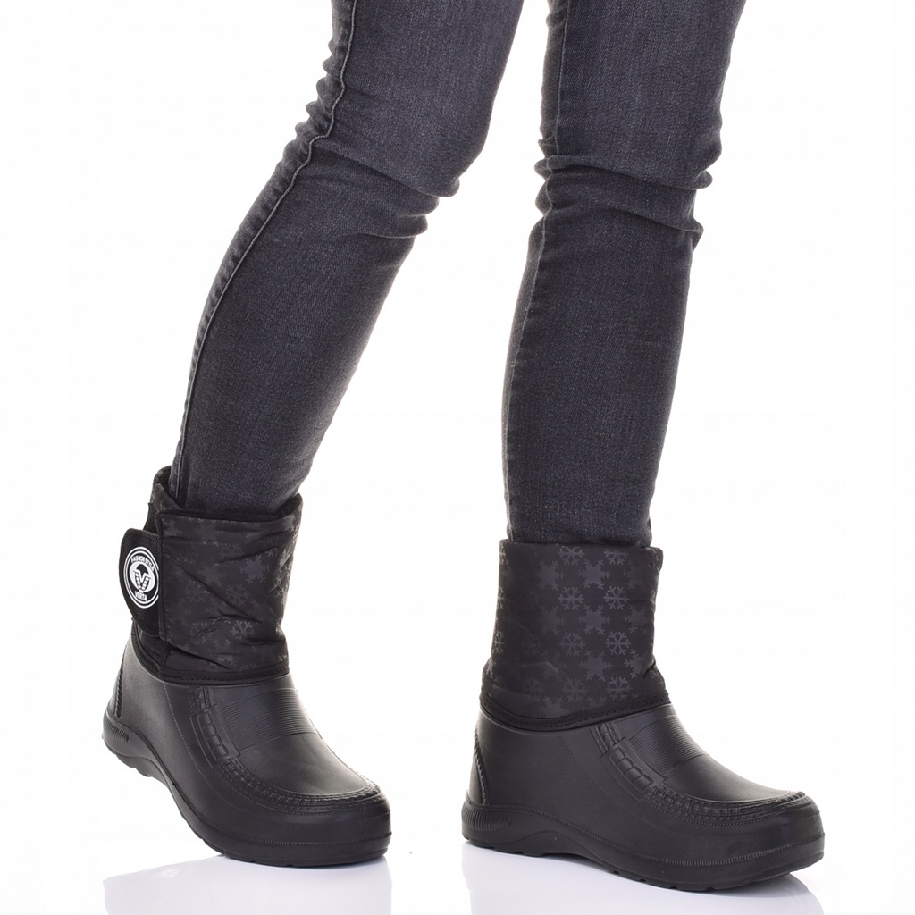 OCIEPLANE KALOSZE DAMSKIE Z PIANKI BUTY ZIMOWE NIEPRZEMAKALNE