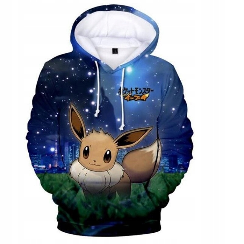 BLUZA DZIECIĘCA Z POKEMON EEVEE NOWA 100-160 cm
