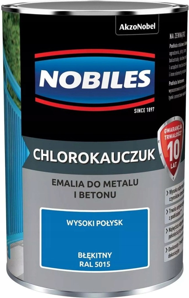 NOBILES EMALIA CHLOROKAUCZUKOWA NIEBIESKI BŁĘ RAL