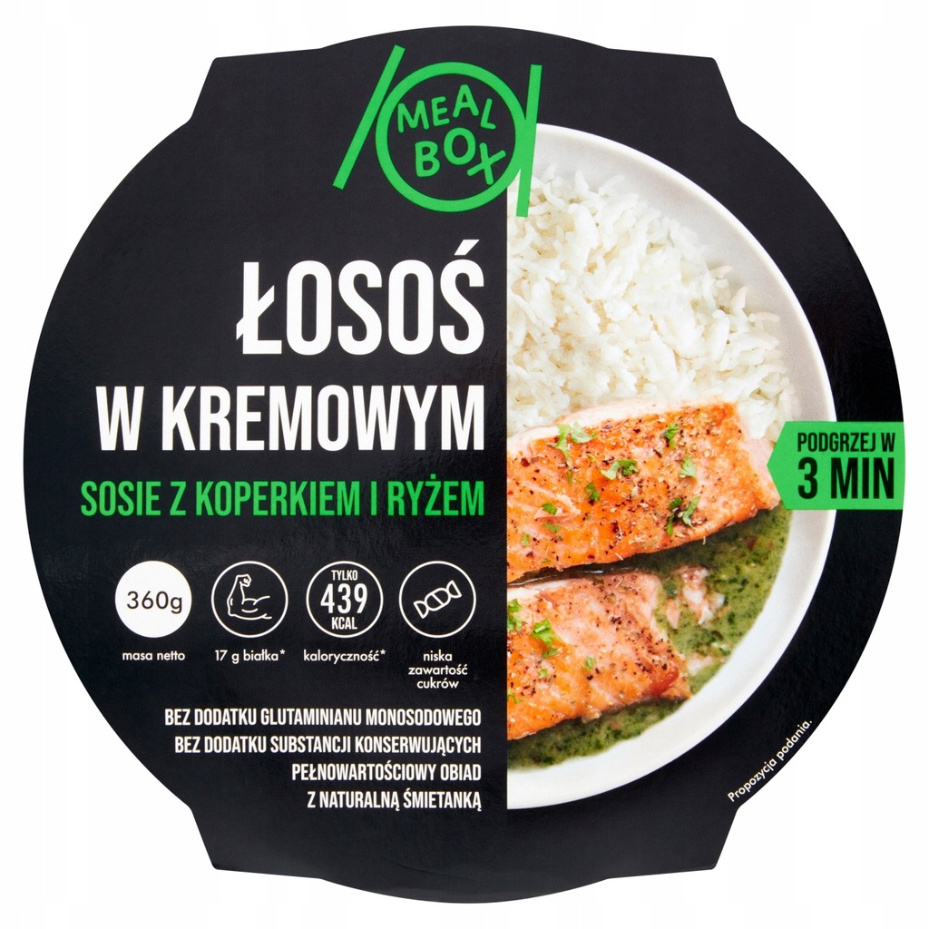 Meal Box Łosoś w sosie z koperkiem i ryżem 360 g