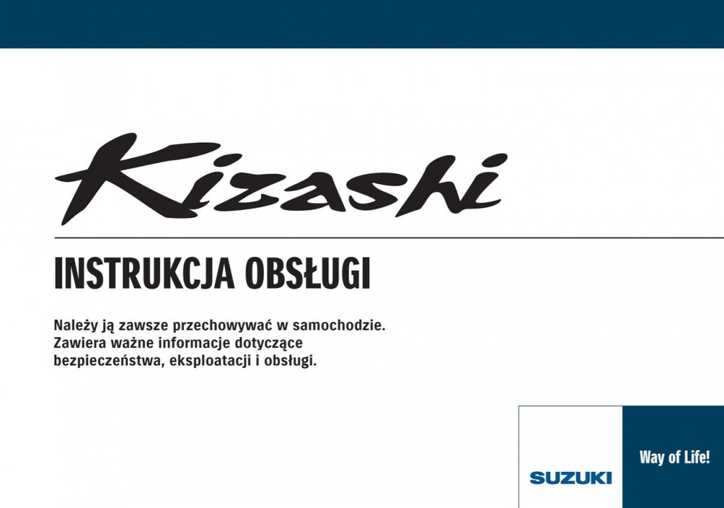 Suzuki Kizashi 2009-2014+Radio CD Instrukcja Obsłu