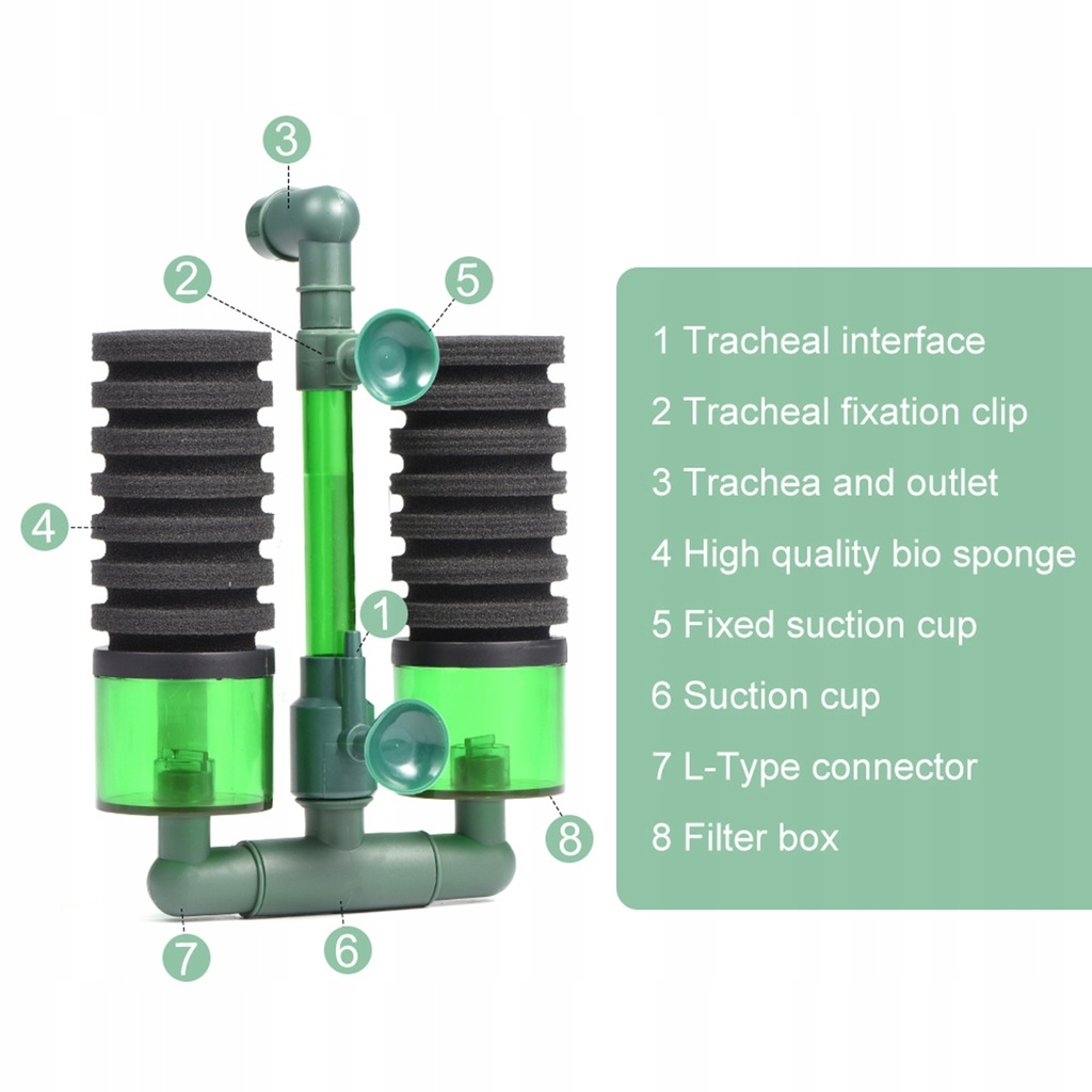 Filtr do akwarium filtr gąbkowy