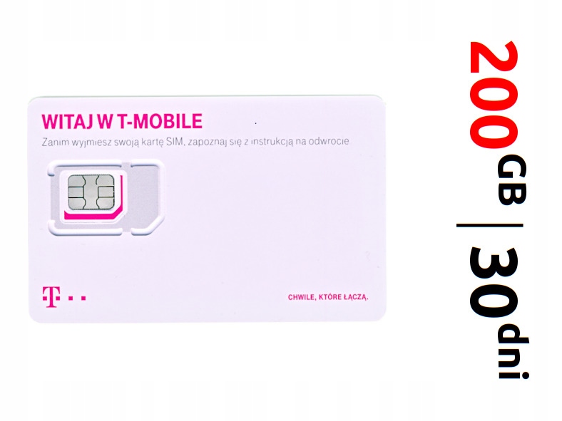 Internet na Kartę T-MOBILE 200 GB / 30 dni