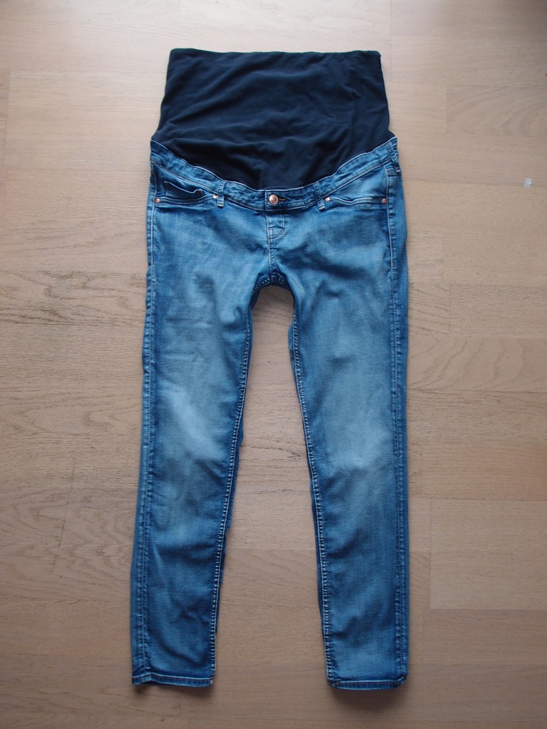 Spodnie ciążowe jeans H&amp;M MAMA rurki rozm.46