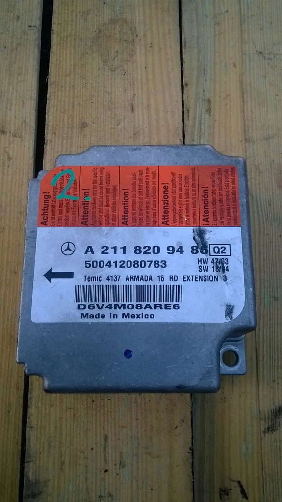 MERCEDES W211 STEROWNIK SENSOR AIRBAG A2118209485 8883817350