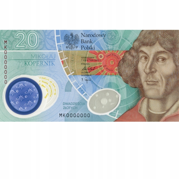 20 zł Mikołaj Kopernik 2023 niski numer 2238 UNC
