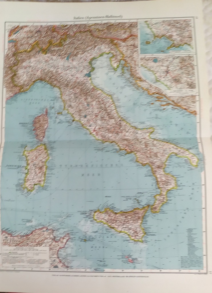 STARA MAPA WŁOCHY APENINY 1939 COLUMBUS