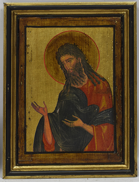 Ikona Święty Jan Chrzciciel na starej desce 38x29cm