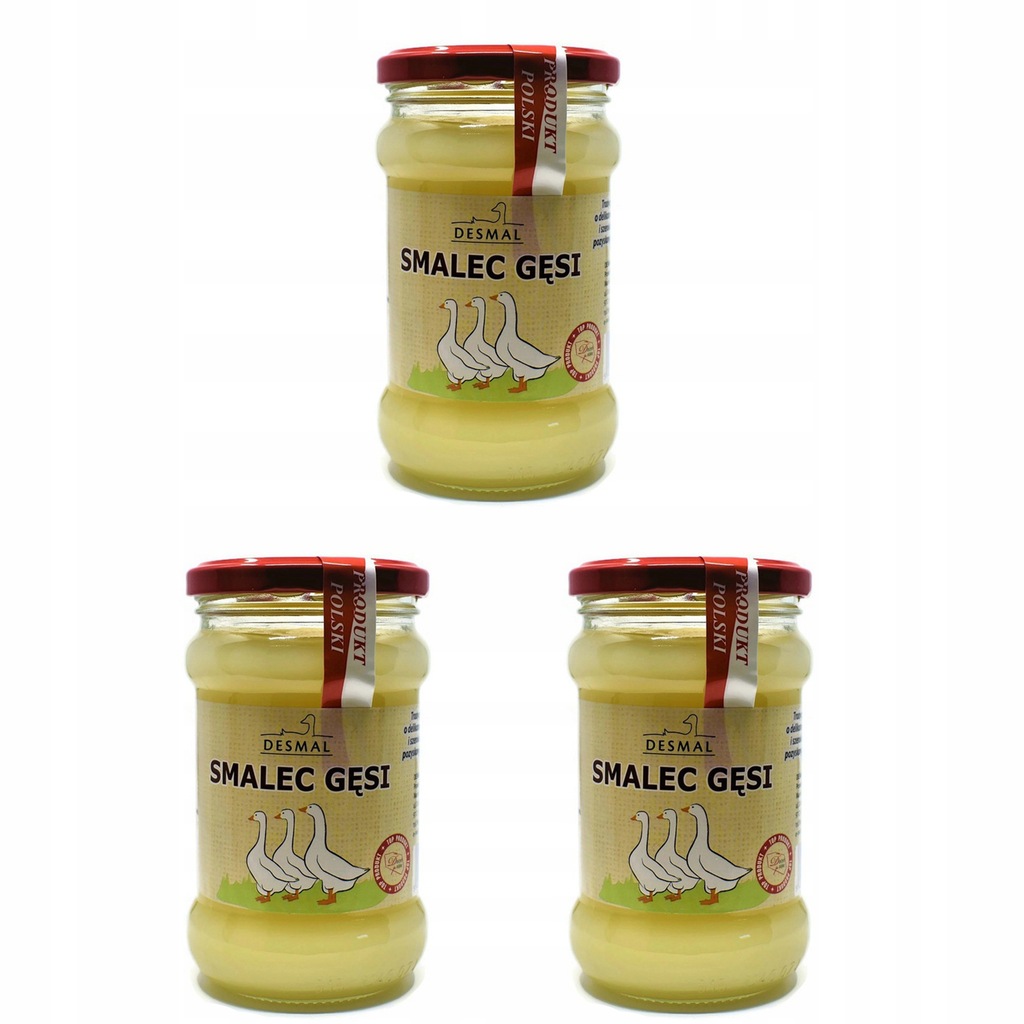Naturalny SMALEC Z GĘSI Czysty Zdrowy 3x 300ml