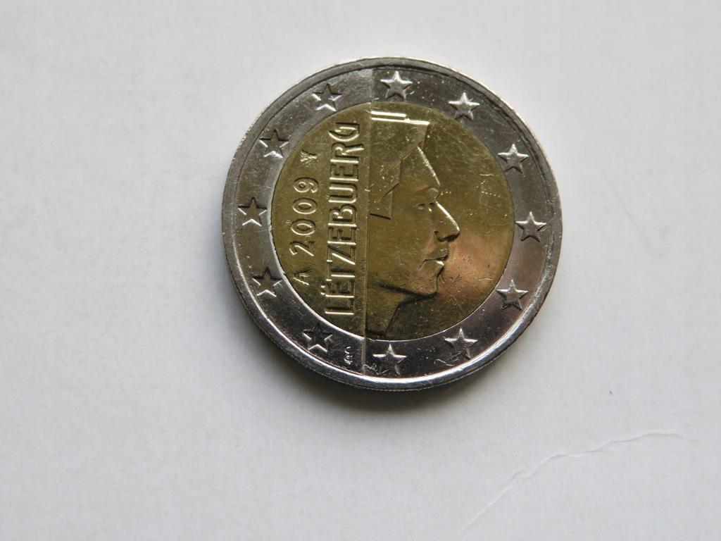 Luksemburg - 2 euro 2009, rzadka