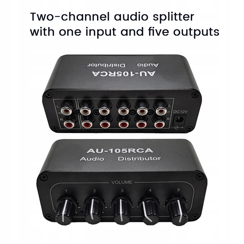5ch Dystrybutor audio Mikser audio stereo 1input 5output RCA Splitter
