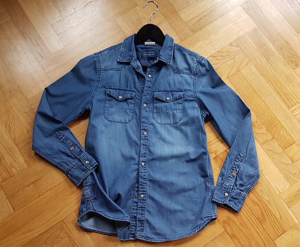 ZARA Denim Boys koszula jeansowa 152 cm 11-12 lat