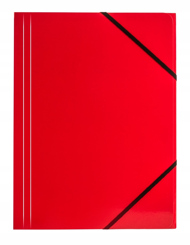 Teczka na dokumenty A4 z gumką czerwona 350g. TETIS