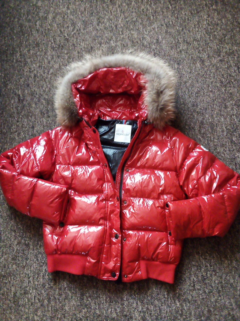 KURTKA MONCLER - CZERWONA - ROZMIAR 4 - NOWA !!!