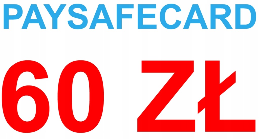 PaySafeCard 60 (30+30) PLN PSC KOD PIN KARTA 60 ZŁ