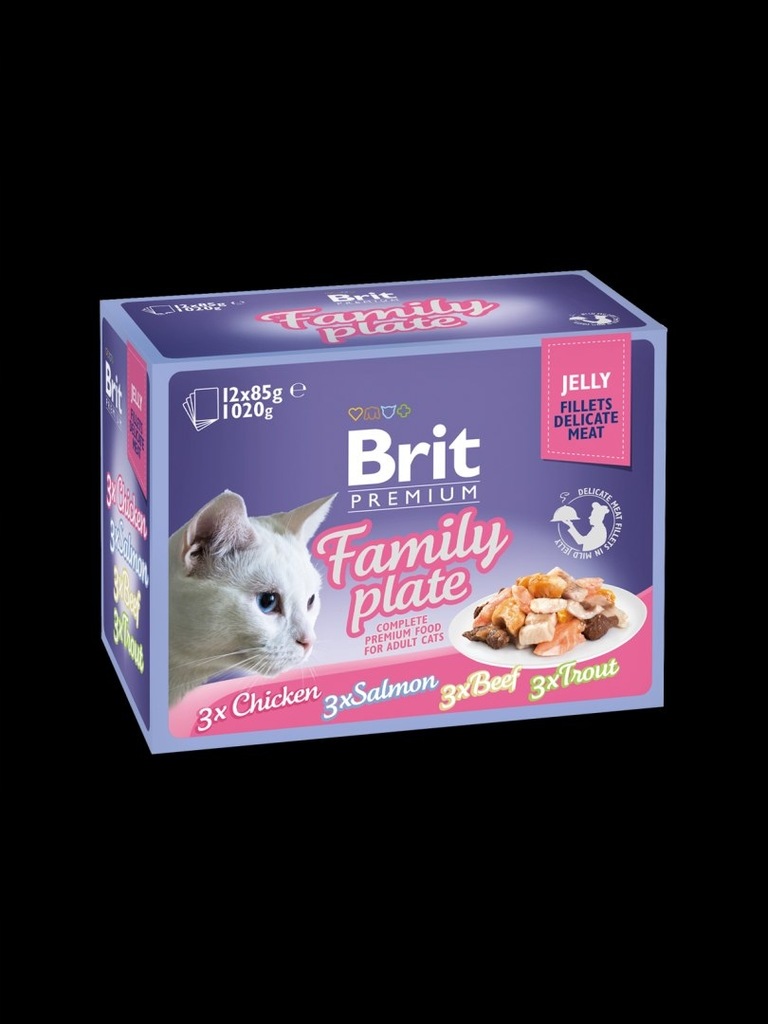 BRIT POUCH JELLY FILLET FAMILY PLATE (12x85g)