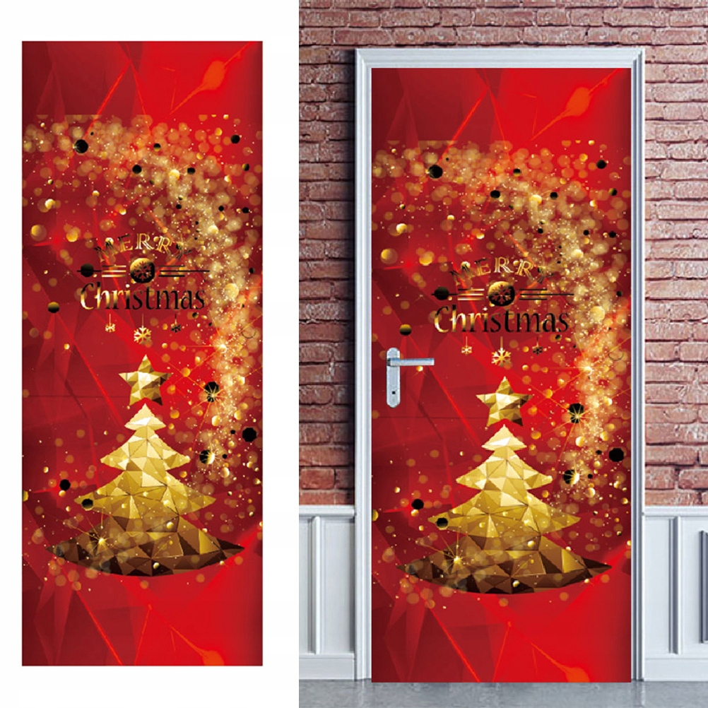 Christmas Door Renovation Stickers Removable Water