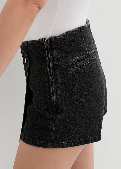 JEANSY SPÓDNICO/SPODNIE MINI ZE STRTCHEM CZARNE 3K0C31 Bonprix 40