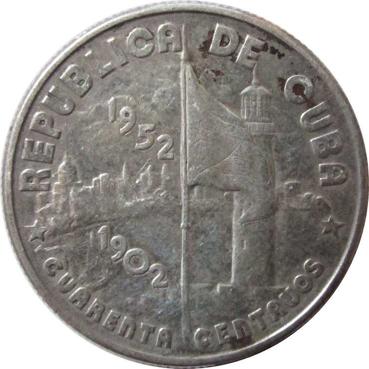 40 CENTAVOS 1952 - STAN (2-) - KUBA 6