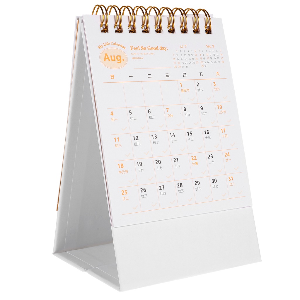 2024 Table Calendar Desk Coil Notepad Calender