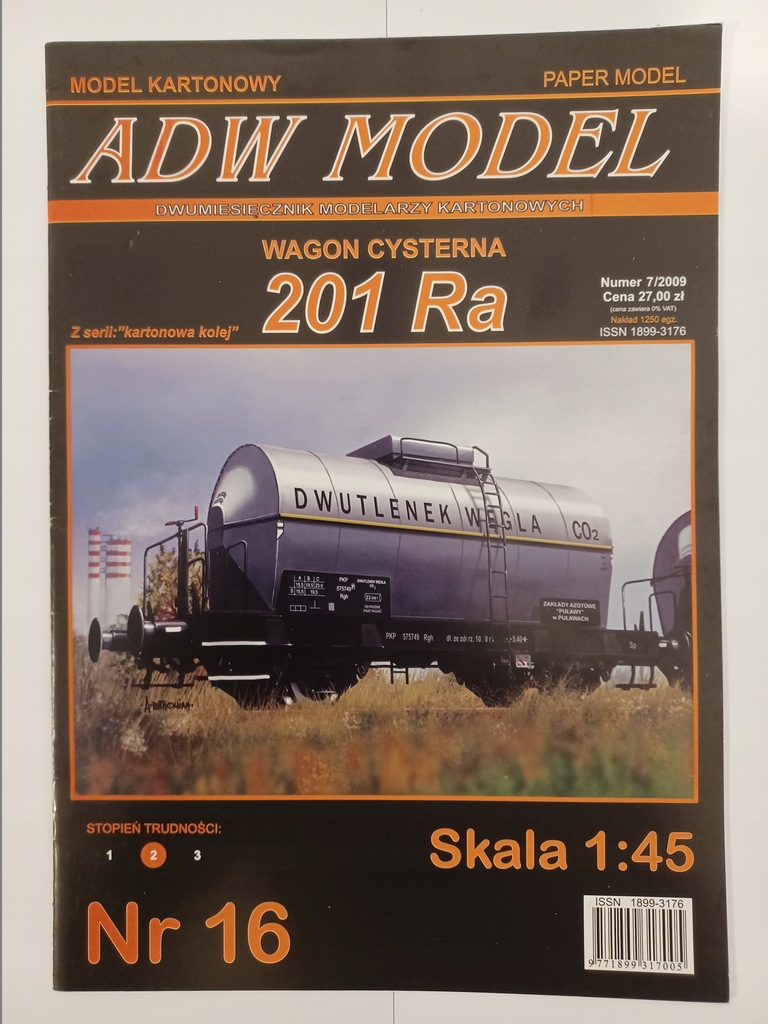 Wagon cysterna 201 Ra 1:45 ADW MODEL