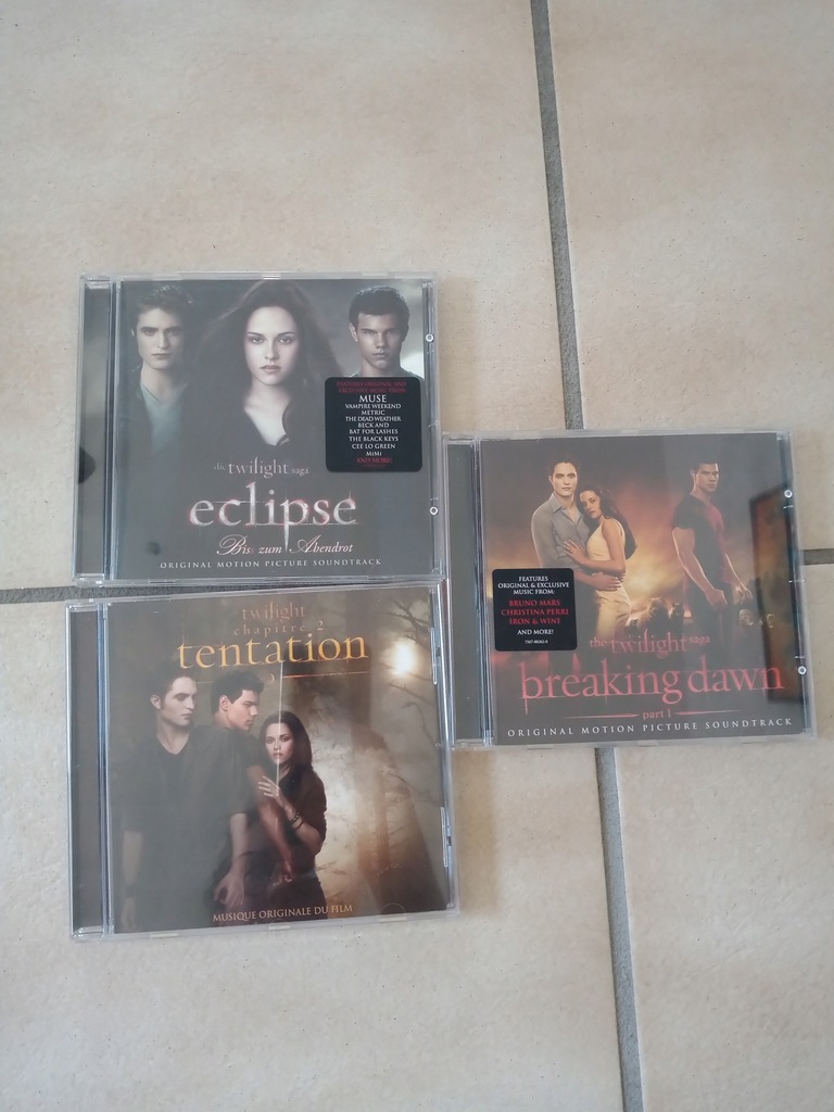 3xCD Twilight Saga: Eclipse, Breaking Dawn, Tentat