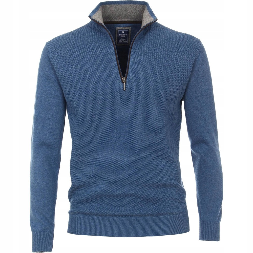 sweter męski rozpinany Redmond 62314 niebieski M