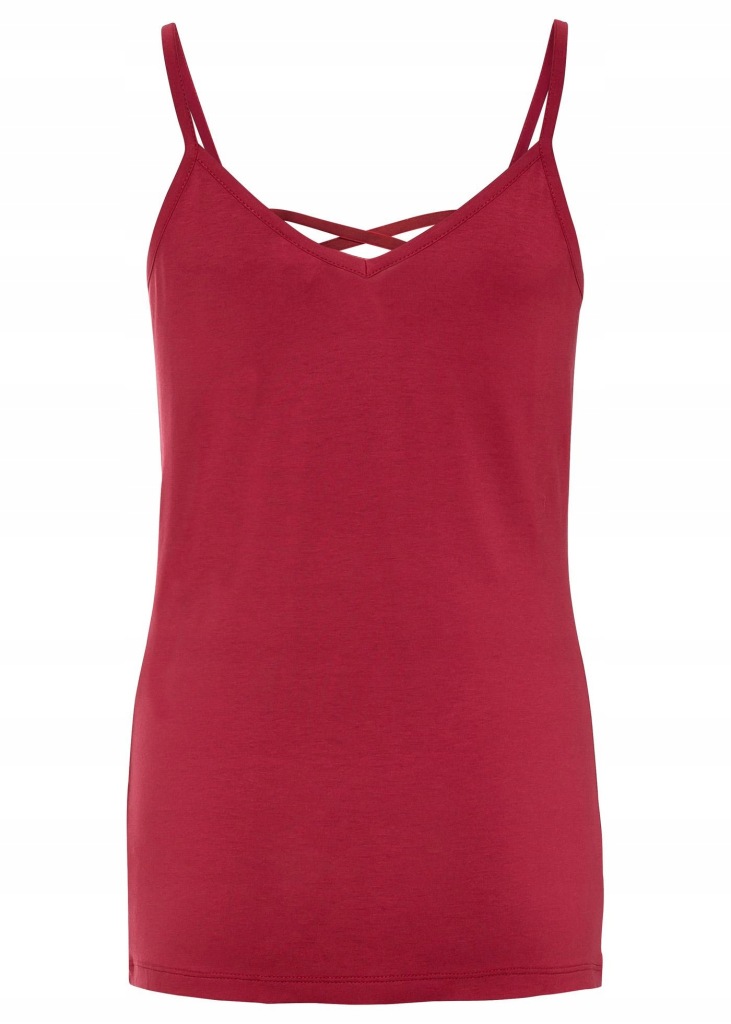 TOP NA CIENKICH RAMIĄCZKACH CZERWONY 3C4G01 Bonprix 36/38