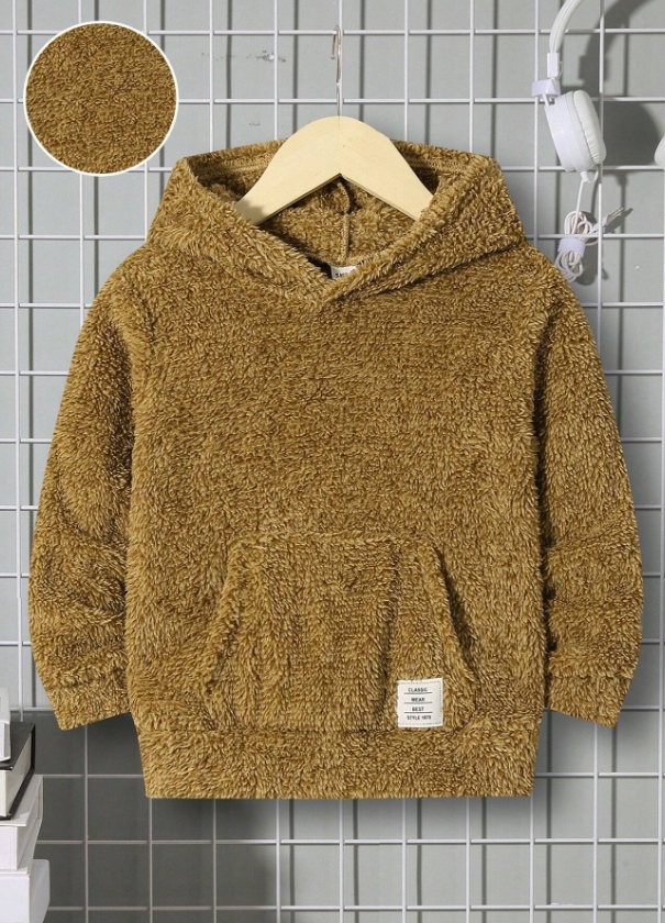 SHEIN BLUZA DZIECIĘCA FUTRZANA BRĄZOWA 113CM 727