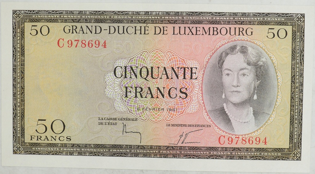 11.hc.Luxemburg, 50 Franków 1961, P.51.a, St.1