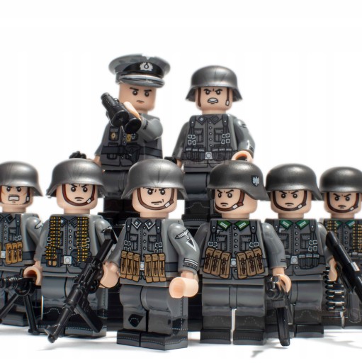 8x ARMIA WOJSKO ŻOŁNIERZE Custom Lego SS WW2