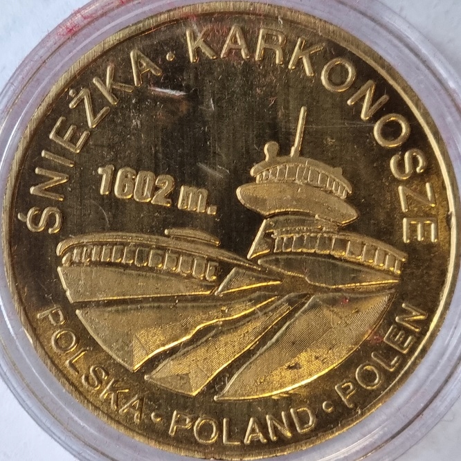 Numizmat medal Śnieżka 1602 m n.p.m. Karkonosze Karpacz
