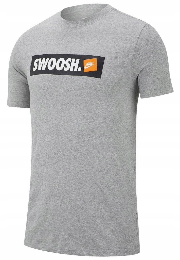 T-SHIRT NIKE MĘSKI SWOOSH AR5027-063 SZARY R. M