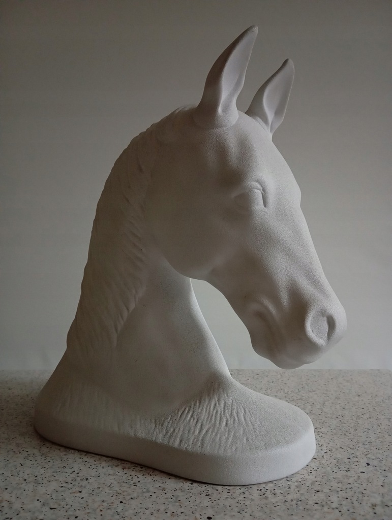 Rzeźba Konia Metalowa Piękna Biała Design Hippika White Horse BCM